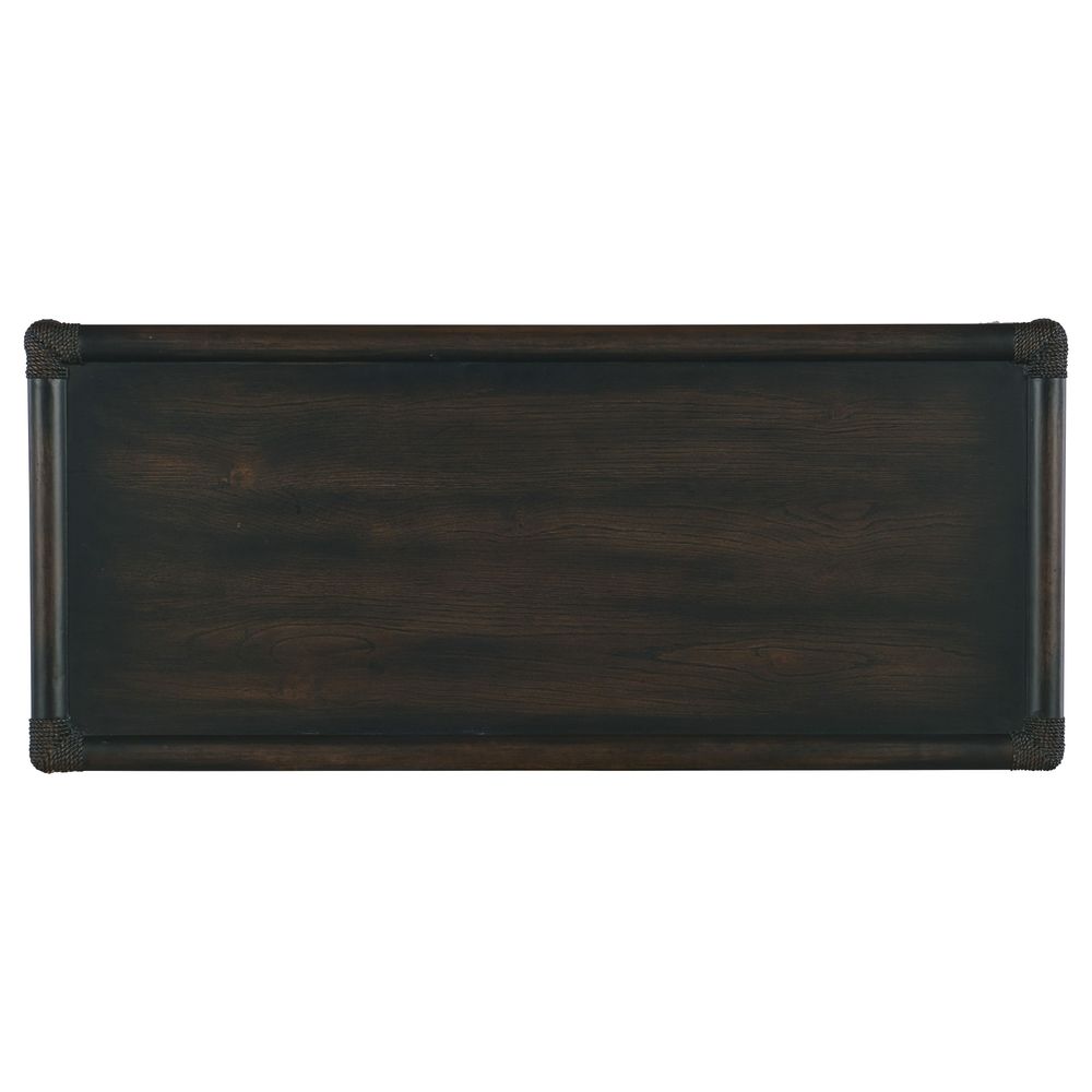 Dressers & Chests Solace Pole Rattan Five-Drawer Chest - Dark Wood