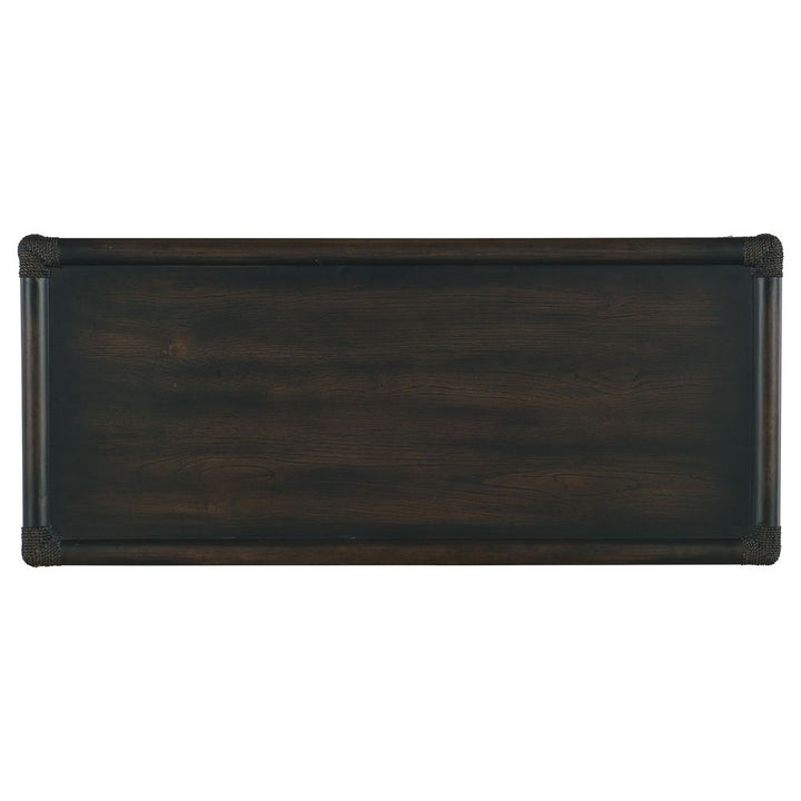 Dressers & Chests Solace Pole Rattan Five-Drawer Chest - Dark Wood