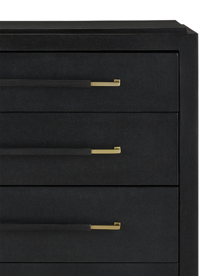 Verona Black Five-Drawer Chest