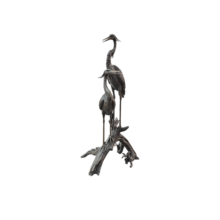 Decorative Objects Herons on Branch Bronze