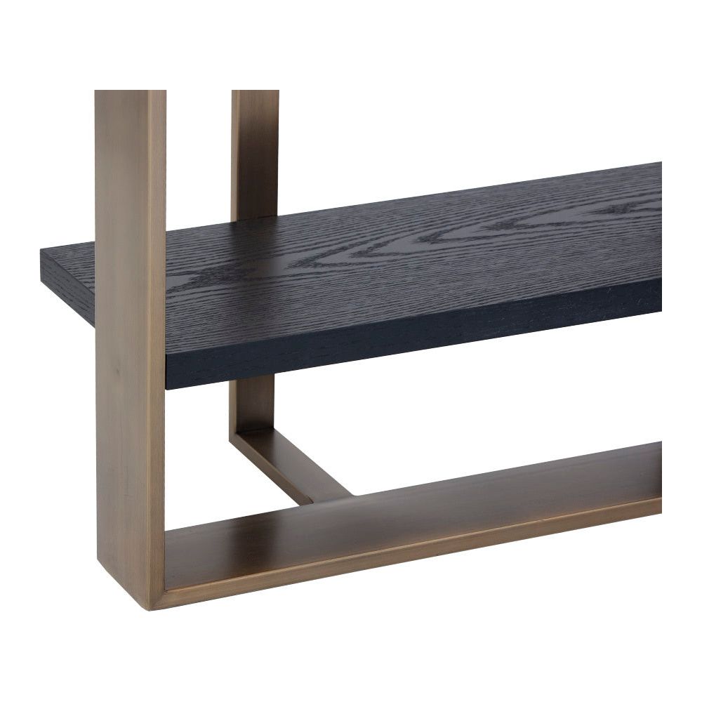 Dalton Bookcase - Antique Brass - Black