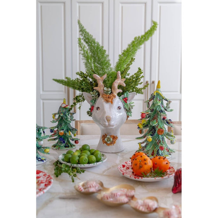 Decorative Objects Ceramic Decorated Holiday Tree, Large