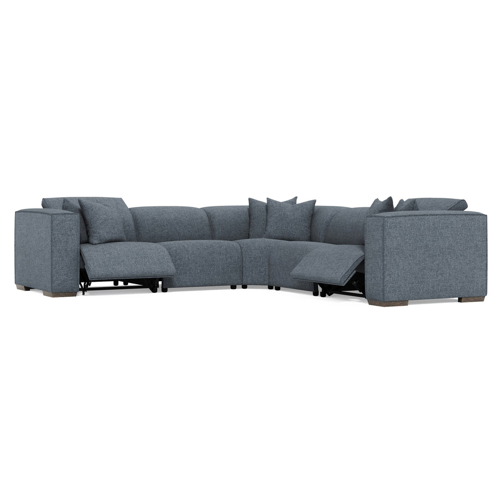 Bliss Fabric 5-Piece Power Motion Sectional Recliner