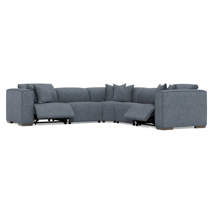 Bliss Fabric 5-Piece Power Motion Sectional Recliner
