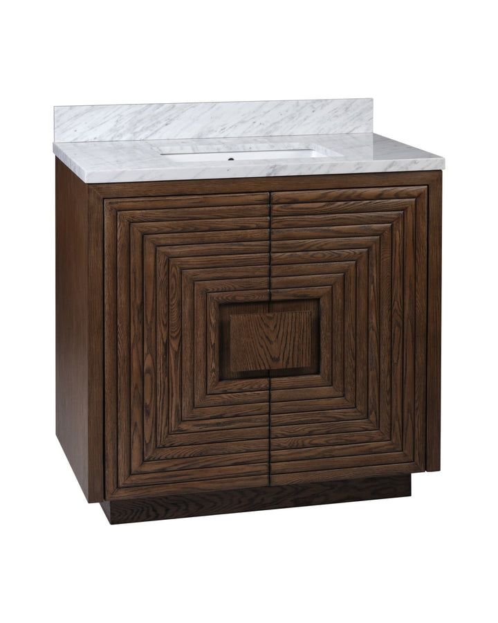 Vanities Morombe 36" Cocoa Marble Vanity with Rectangular Undermount Sink