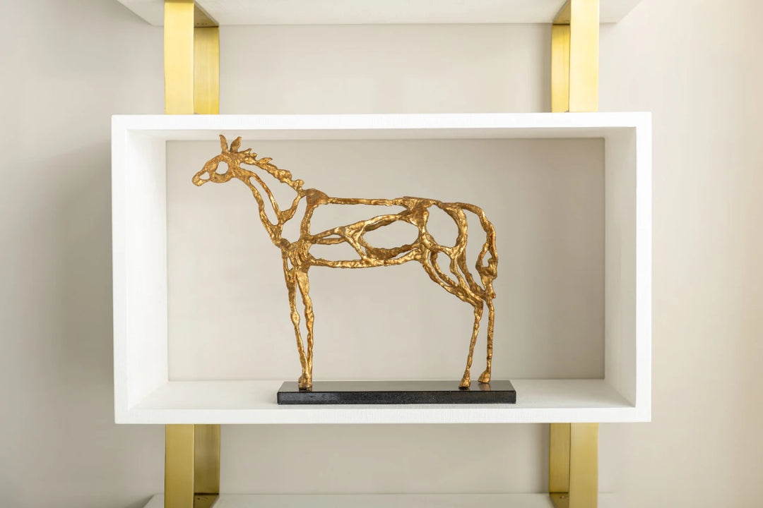 Arabian Horse Statue, Gold Leaf