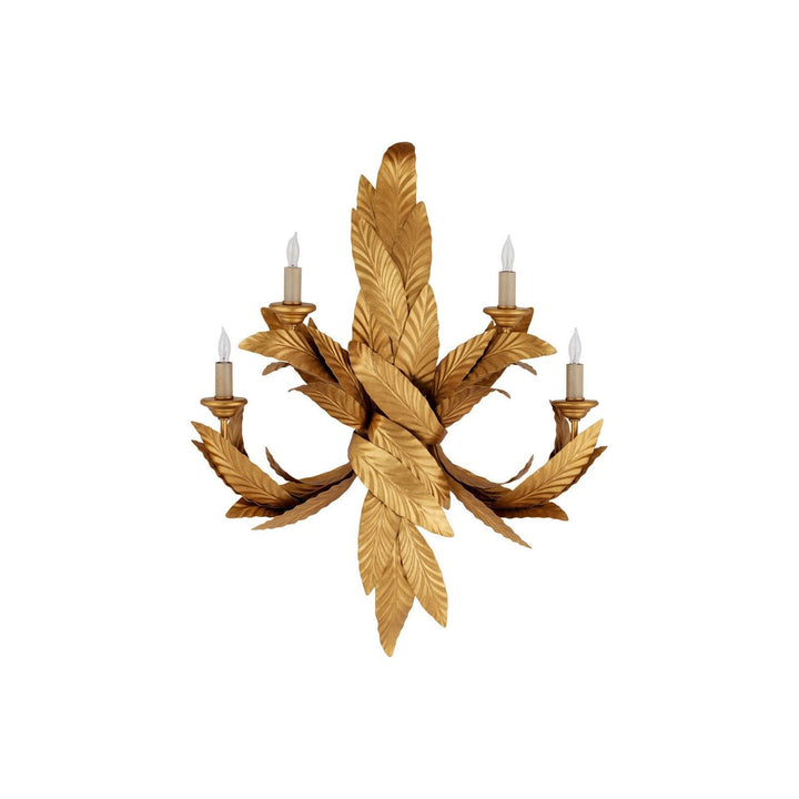 Apollo Gold Twisted Leaf Wall Sconce