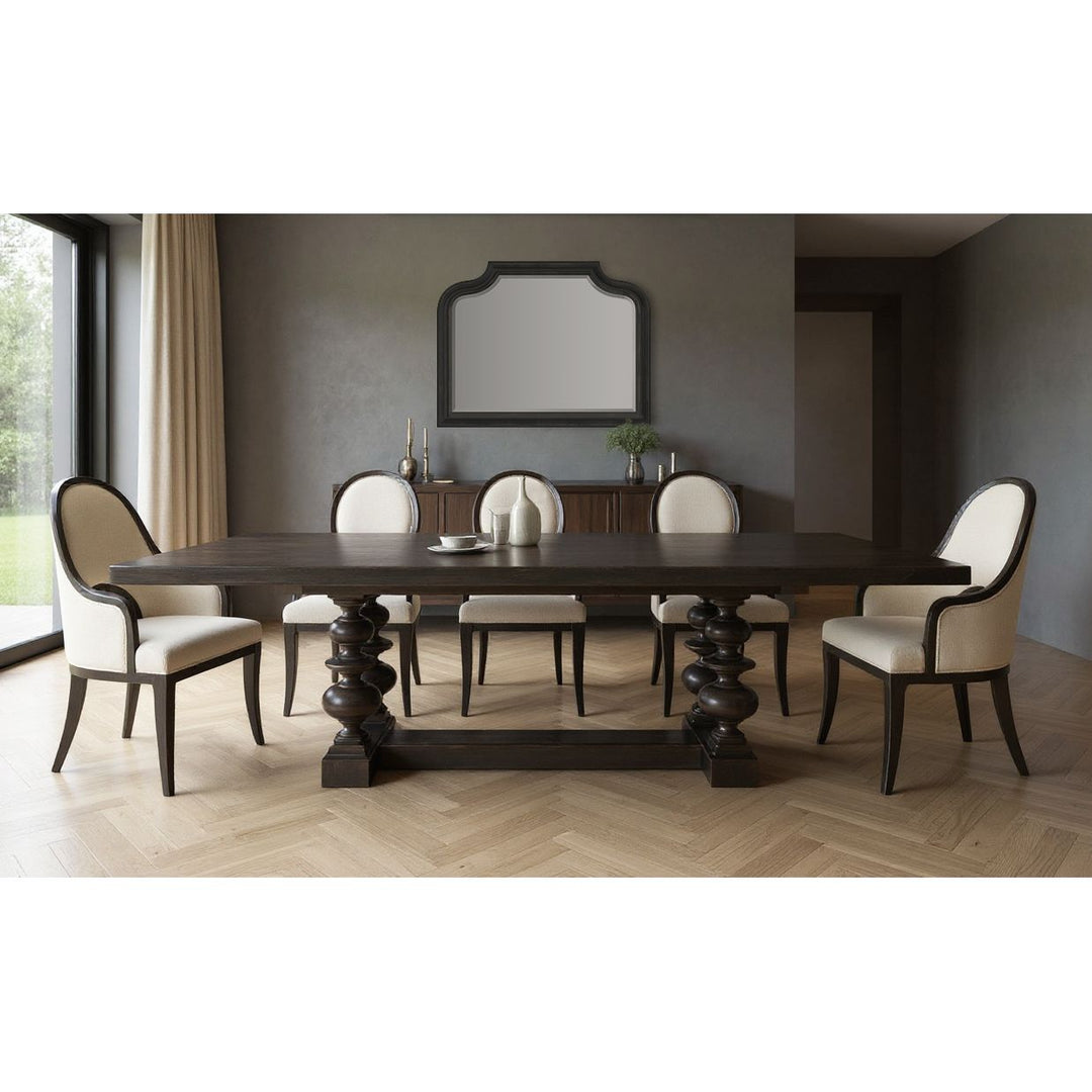 Atrium Landscape Mirror — hand rubbed black with undertones of brown