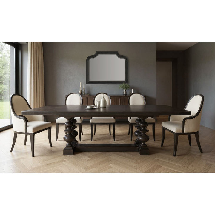 Atrium Dining Side Chair — hand rubbed black with undertones of brown