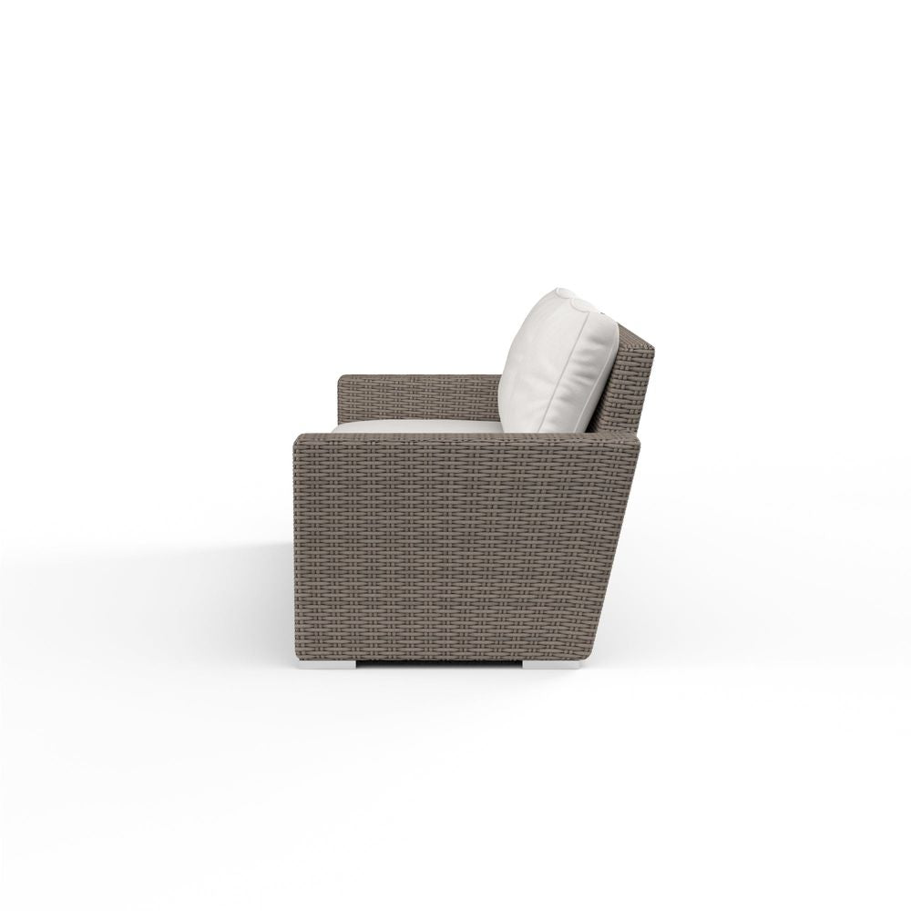 Outdoor Sofas and Sectionals Coronado Loveseat in Canvas Flax w/ Self Welt