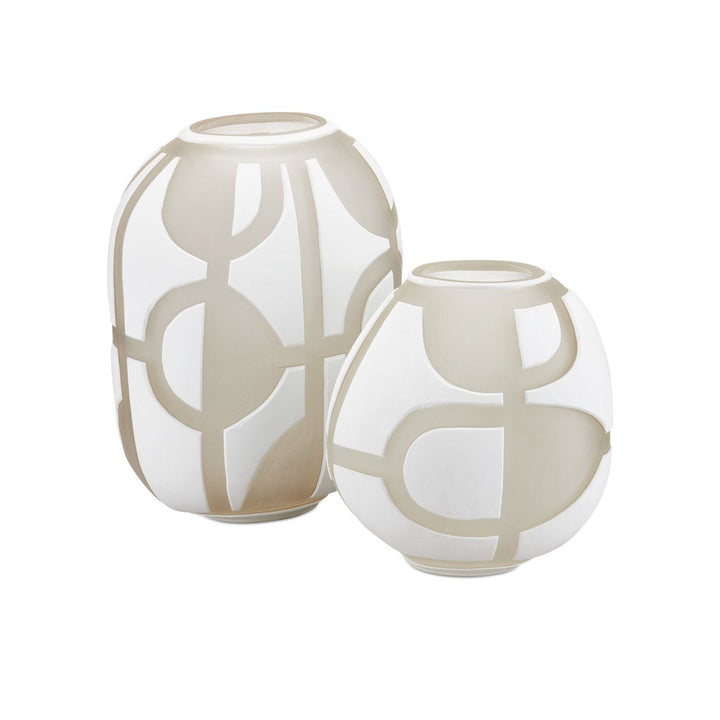 Art Decortif White Vase Set of 2