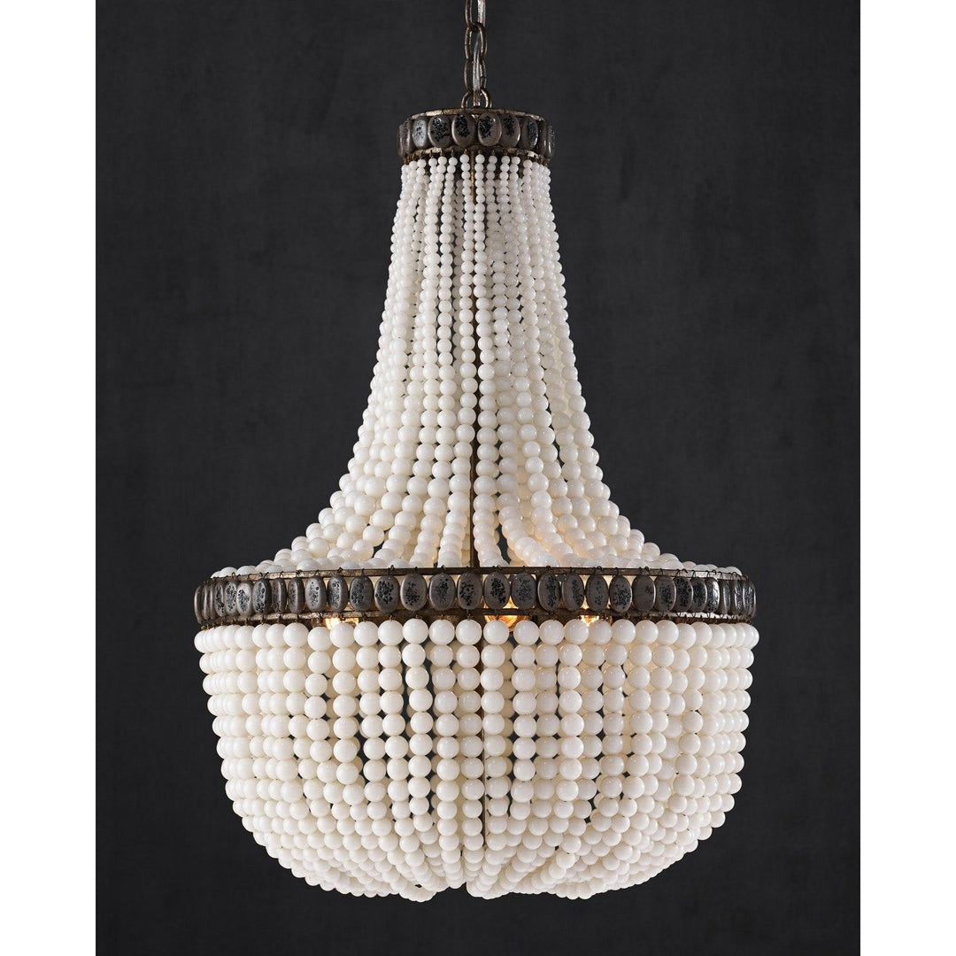 Hedy Cream Beaded Glass Chandelier