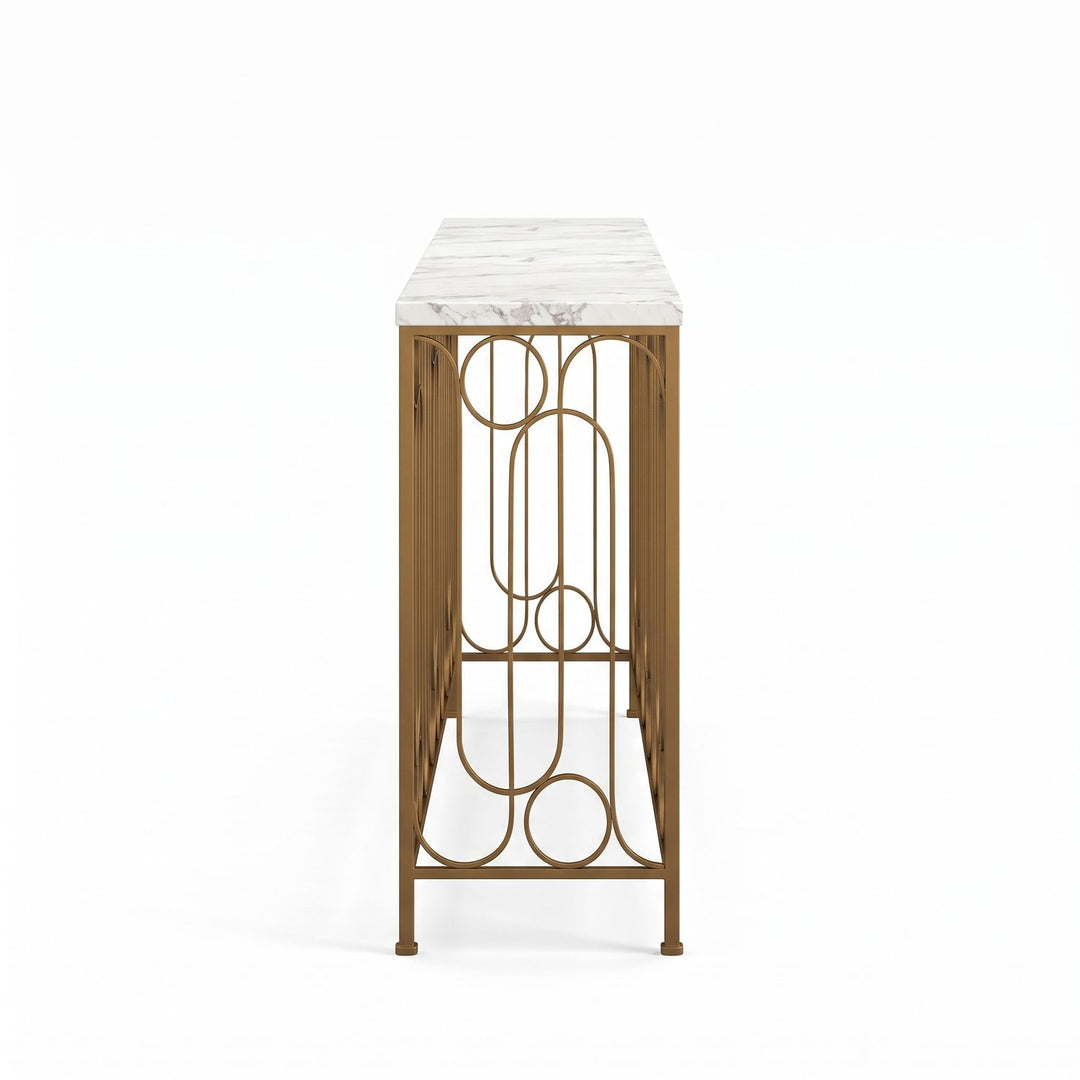 Boulevard Console Table — Marble / Brass