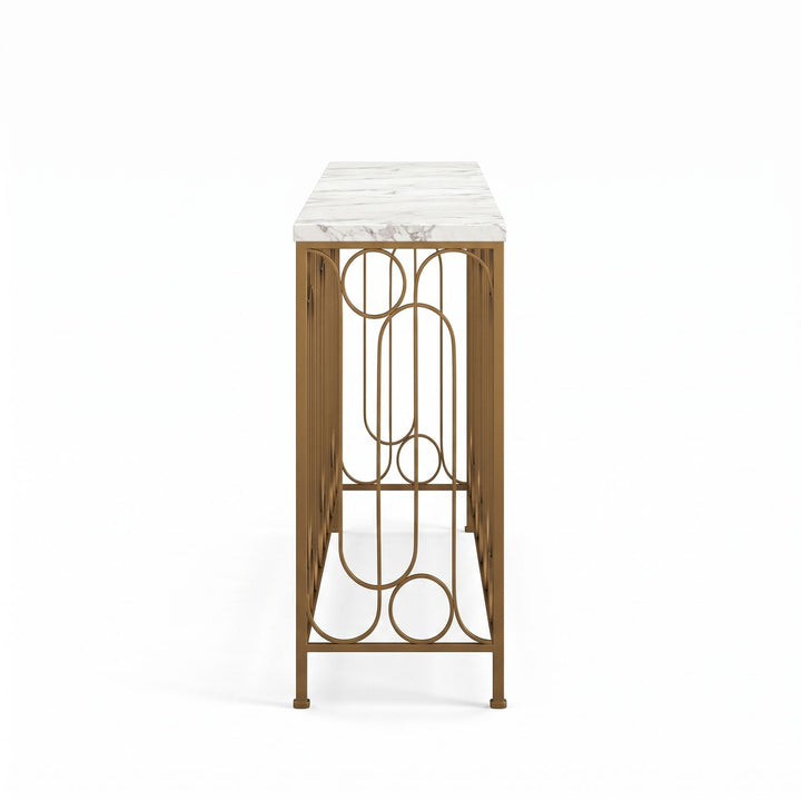Boulevard Console Table — Marble / Brass