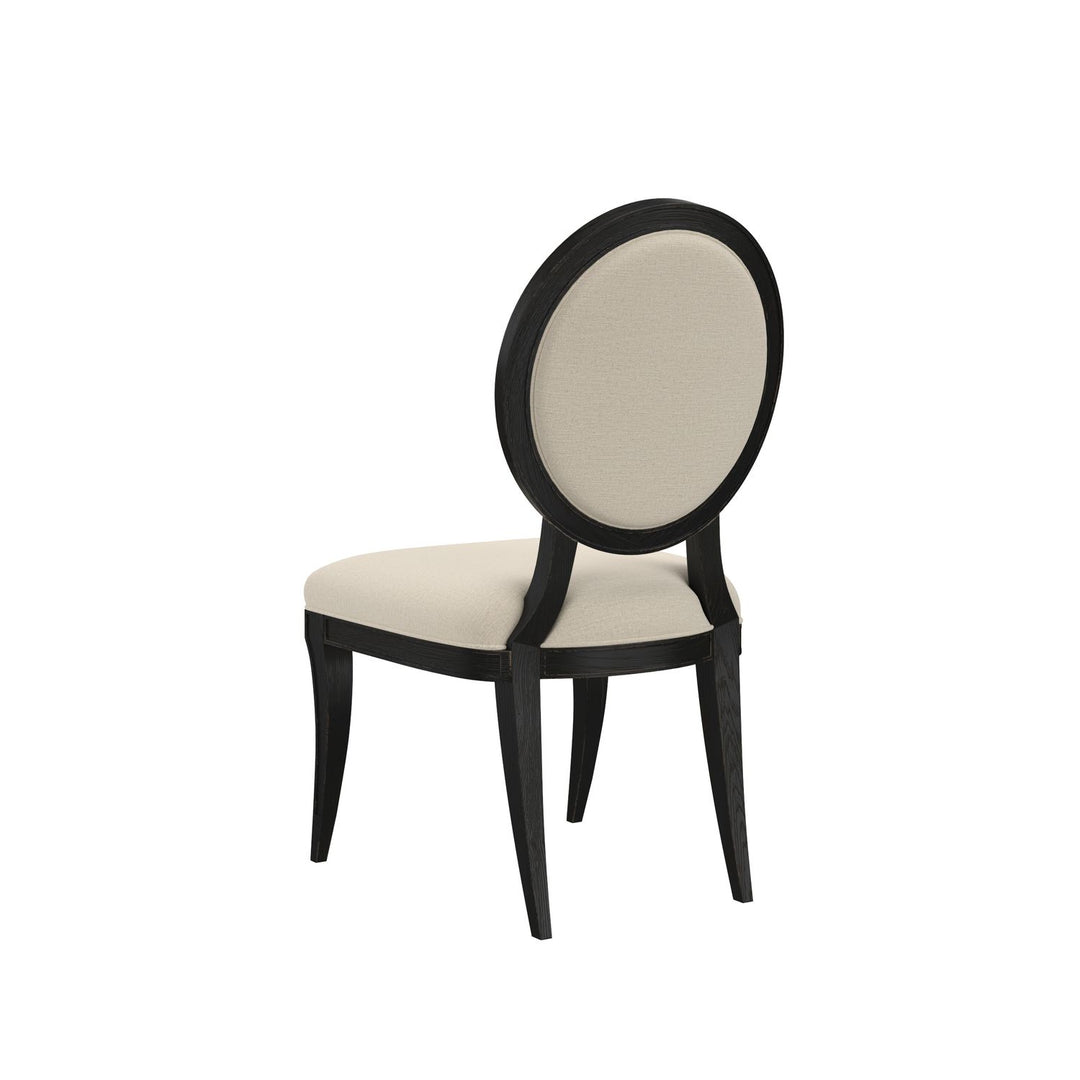 Atrium Dining Side Chair — hand rubbed black with undertones of brown