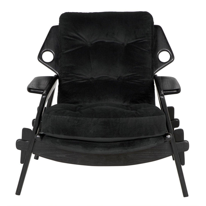 Pax Chair w/CFC Performance Velvet Upholstery-Noir-NOIR-AE-271CHB-CFC-Lounge Chairs-3-France and Son
