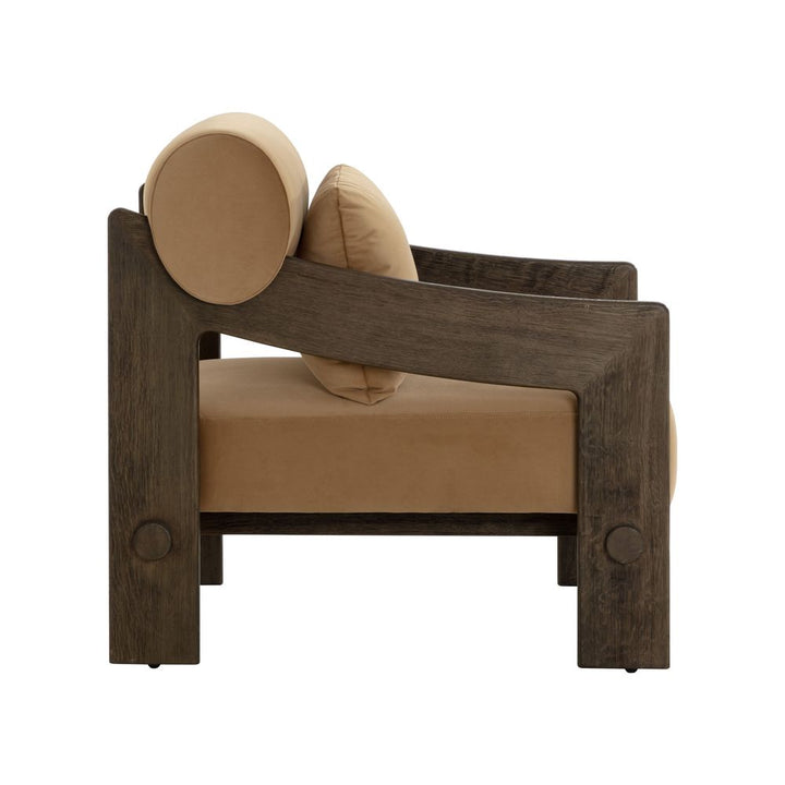 Lounge Chairs Reizo Lounge Chair - Distressed Brown - Kona Camel