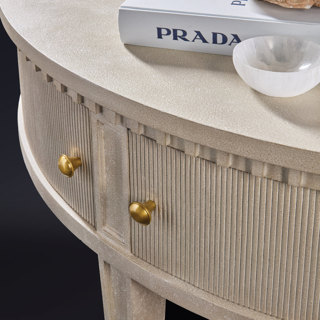 Large Gustavian Half Round Cabinet