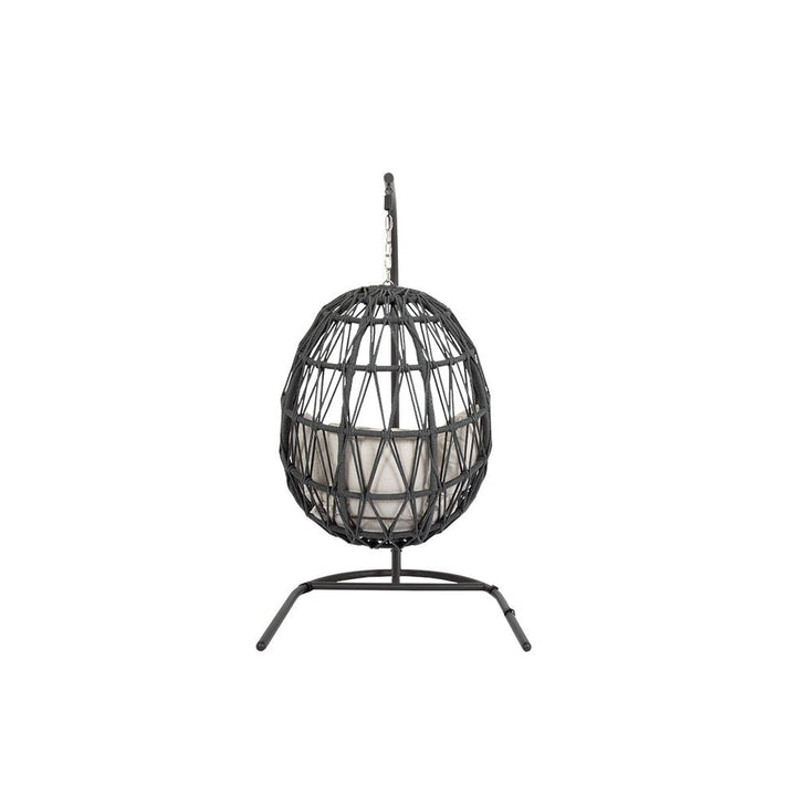 Outdoor Lounge Chairs Milano Hanging Chair in Echo Ash w/ Self Welt