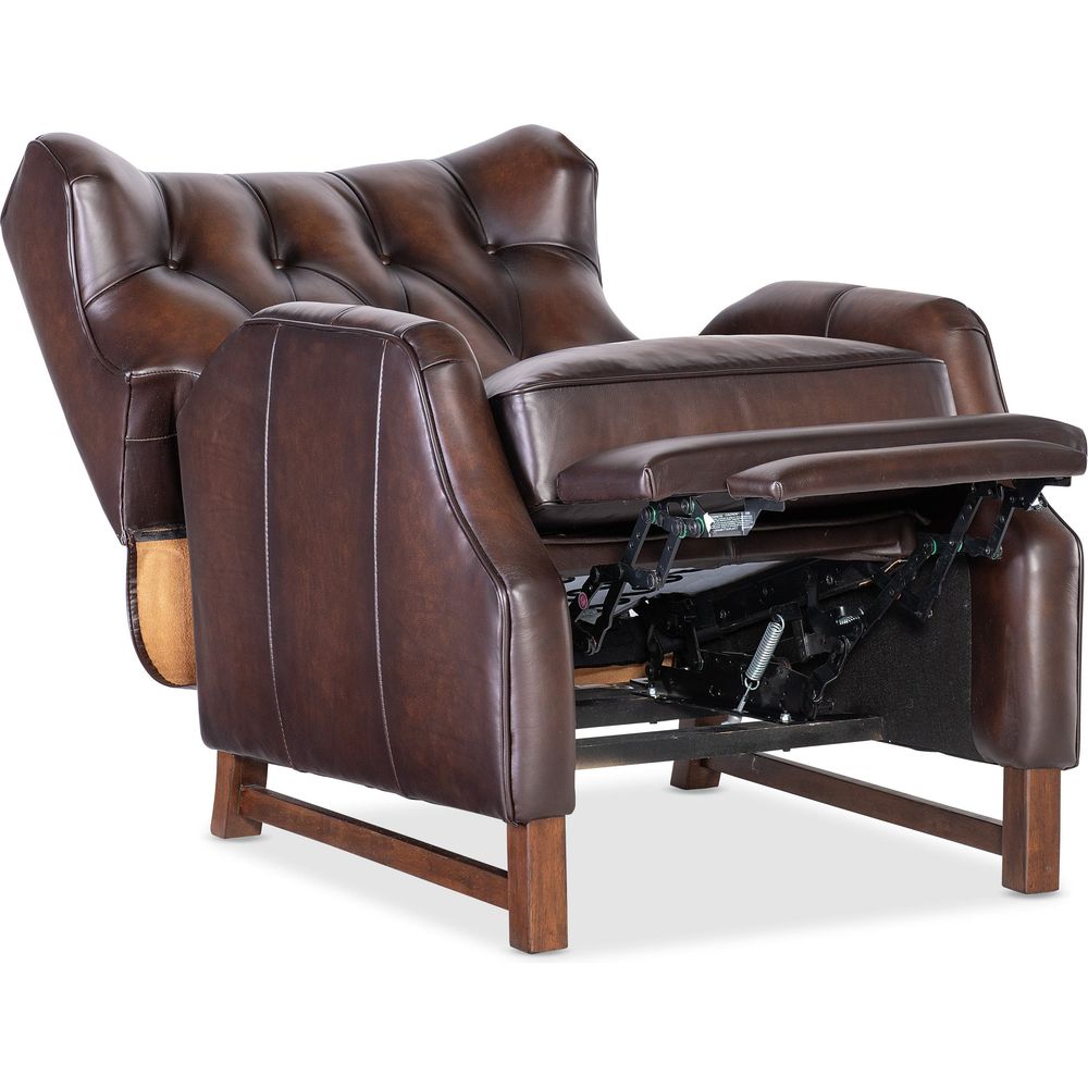 Lounge Chairs: Recliners Henderson Press Back Recliner - Dark Brown