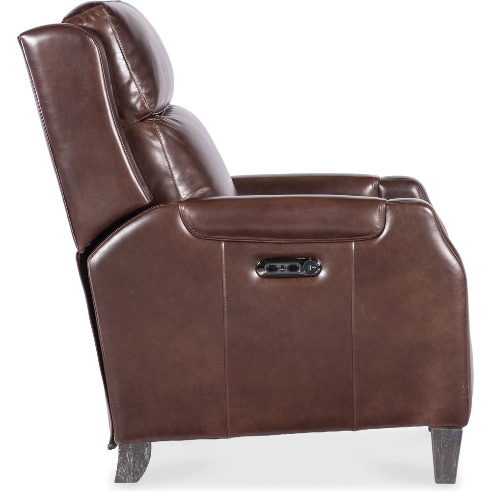 Nelson Power Recliner w/Power Headrest - Dark Brown