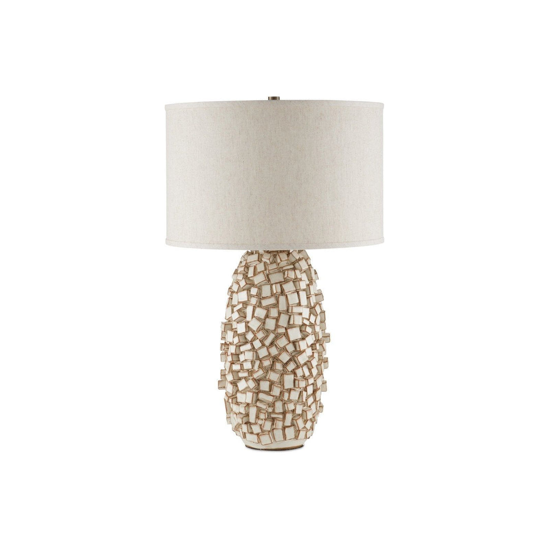 Sugar Cube Ivory Table Lamp