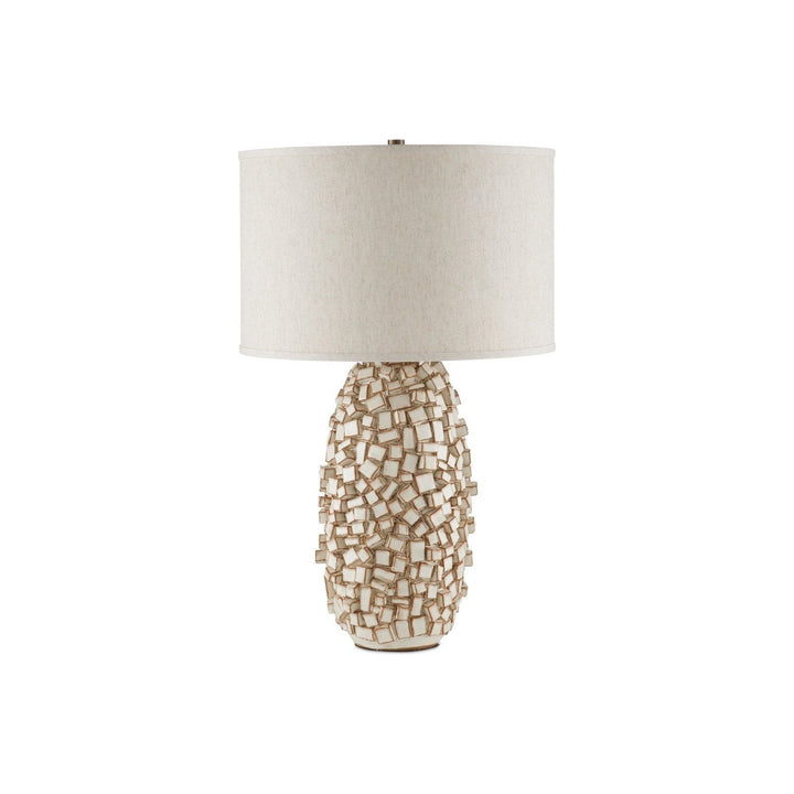 Sugar Cube Ivory Table Lamp