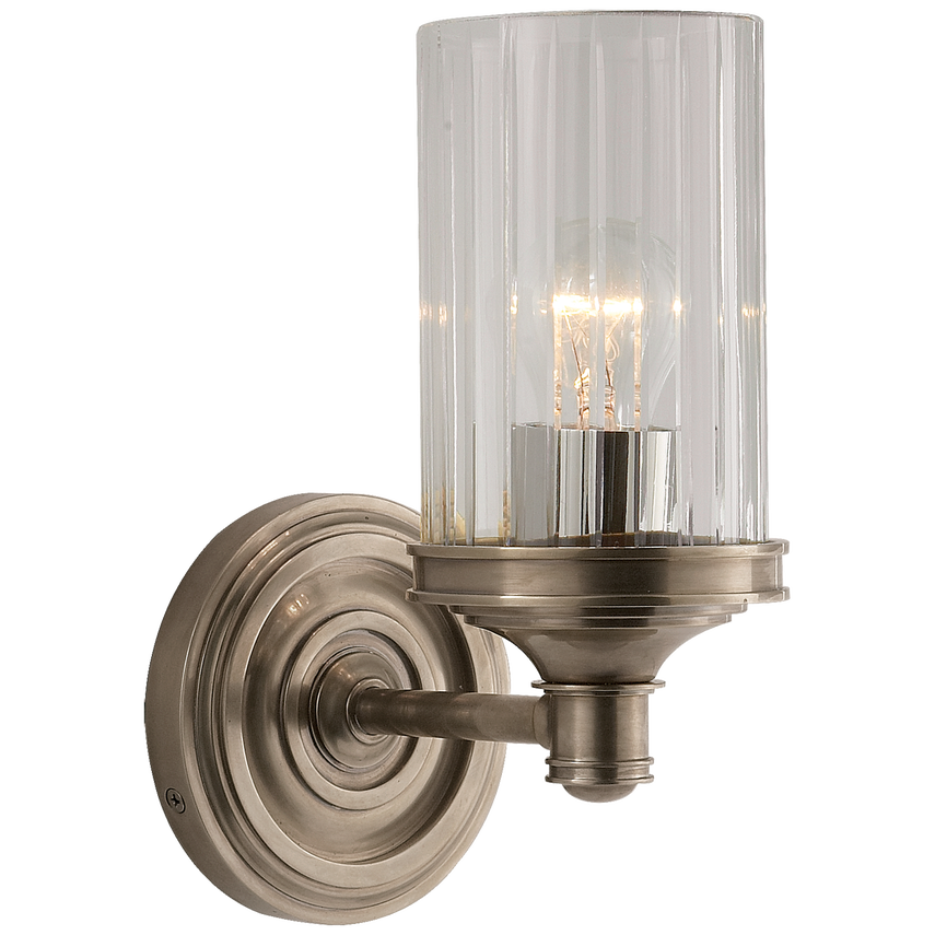 Anna Single Sconce-Visual Comfort-VISUAL-AH 2200AN-CG-Wall LightingAntique Nickel-1-France and Son