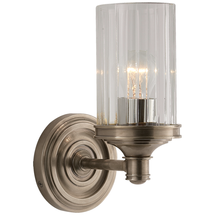 Anna Single Sconce-Visual Comfort-VISUAL-AH 2200AN-CG-Wall LightingAntique Nickel-1-France and Son