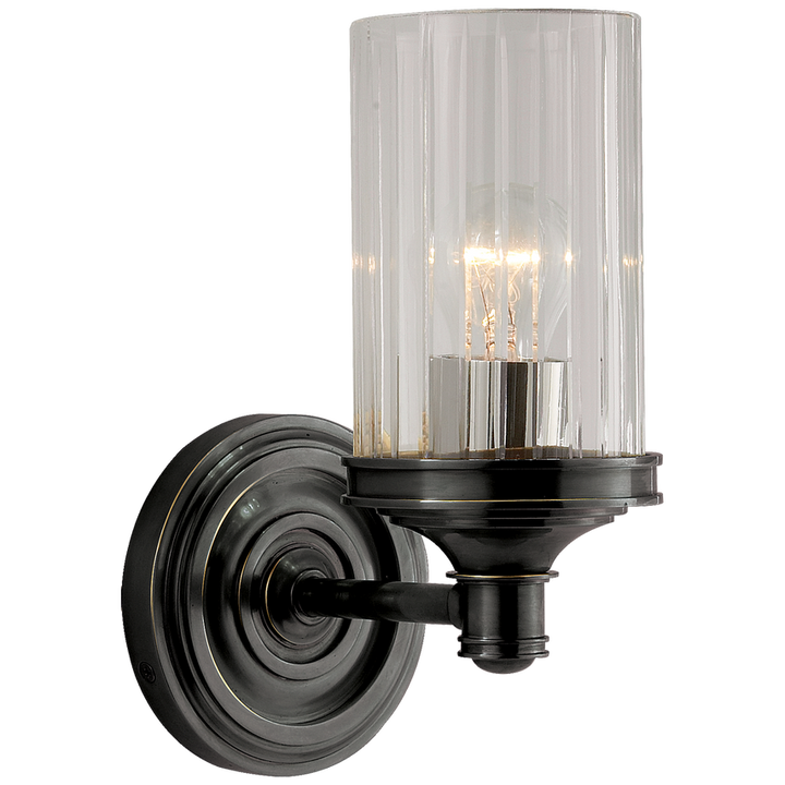 Anna Single Sconce-Visual Comfort-VISUAL-AH 2200BZ-CG-Wall LightingBronze-2-France and Son