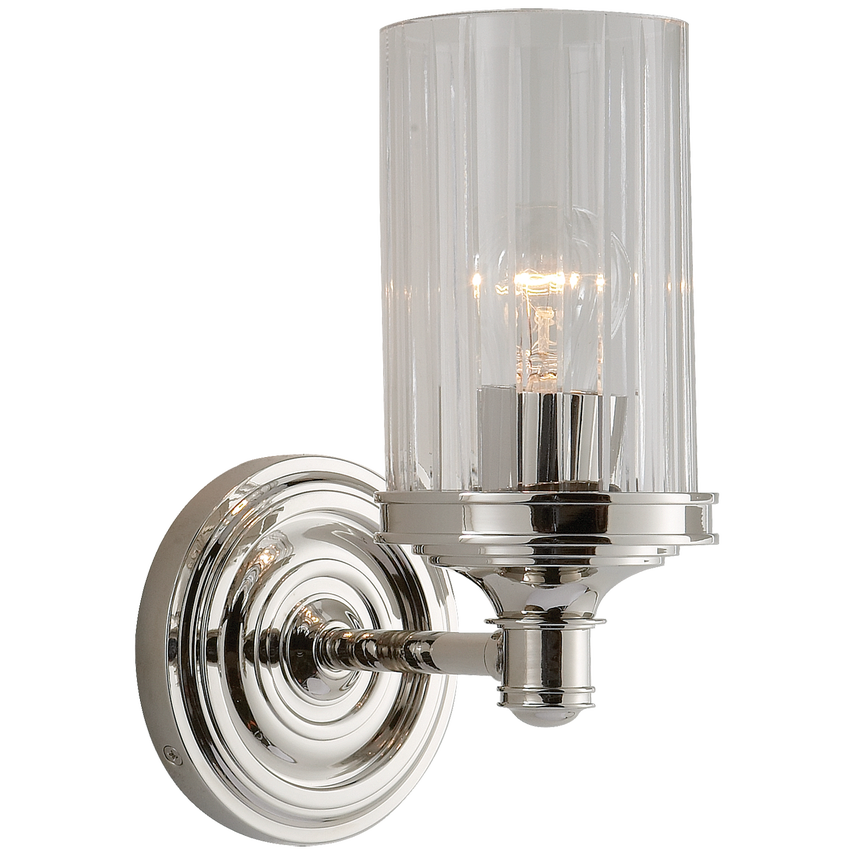 Anna Single Sconce-Visual Comfort-VISUAL-AH 2200PN-CG-Wall LightingPolished Nickel-4-France and Son