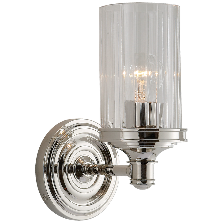 Anna Single Sconce-Visual Comfort-VISUAL-AH 2200PN-CG-Wall LightingPolished Nickel-4-France and Son