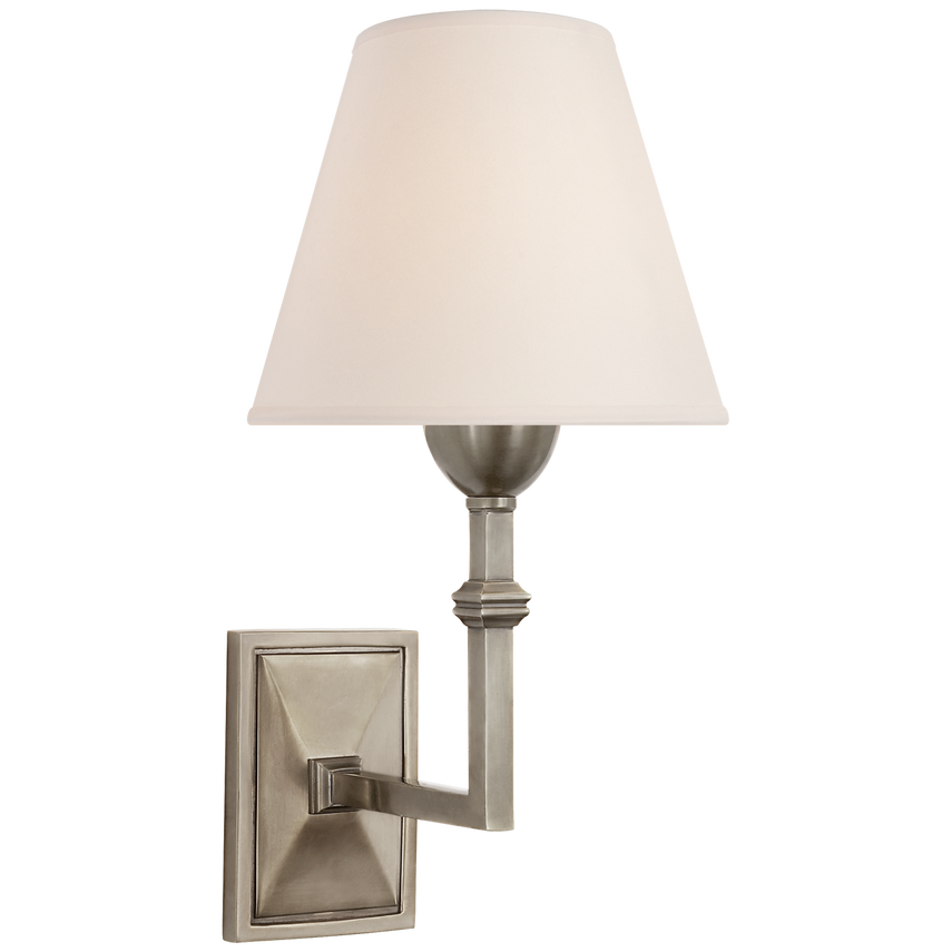 Jally Wall Sconce-Visual Comfort-VISUAL-AH 2305AN-NP-Wall LightingAntique Nickel-Natural Paper-2-France and Son