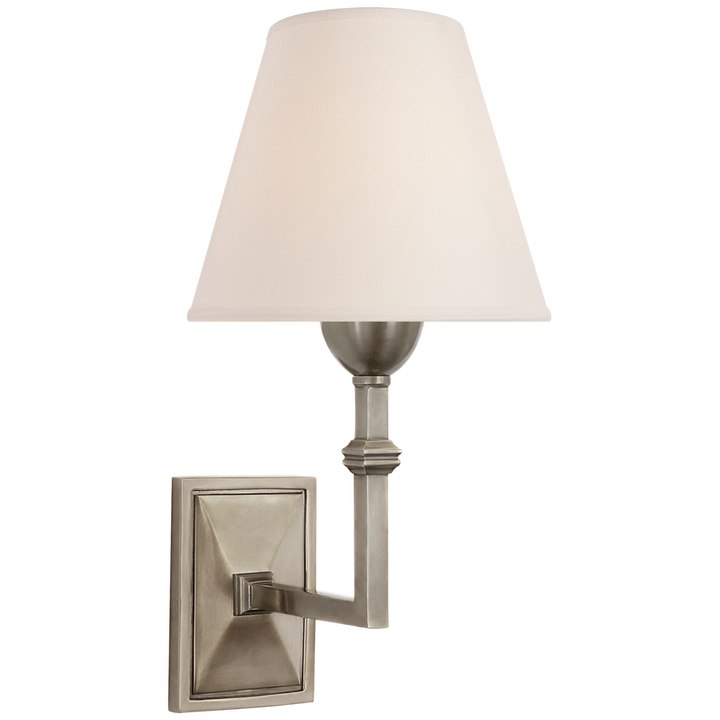 Jally Wall Sconce-Visual Comfort-VISUAL-AH 2305AN-NP-Wall LightingAntique Nickel-Natural Paper-2-France and Son