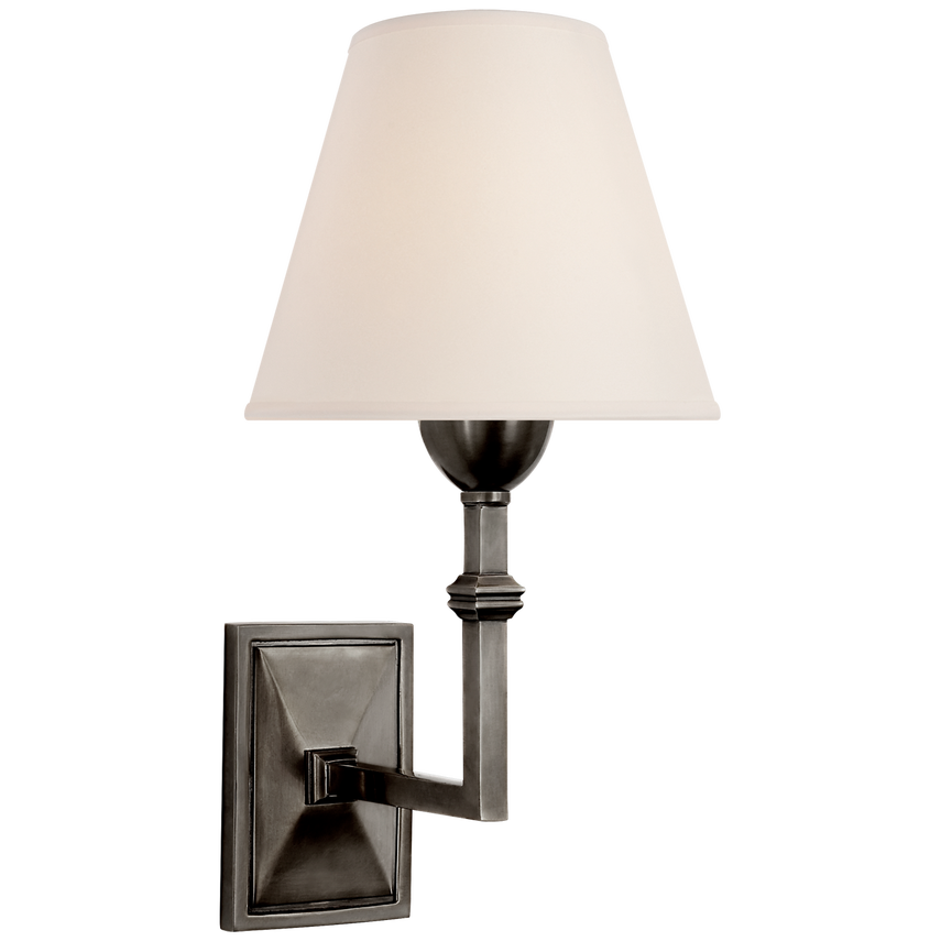 Jally Wall Sconce-Visual Comfort-VISUAL-AH 2305GM-NP-Wall LightingGun Metal-Natural Paper-4-France and Son