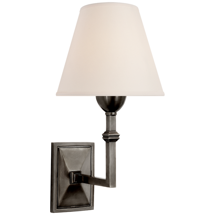 Jally Wall Sconce-Visual Comfort-VISUAL-AH 2305GM-NP-Wall LightingGun Metal-Natural Paper-4-France and Son