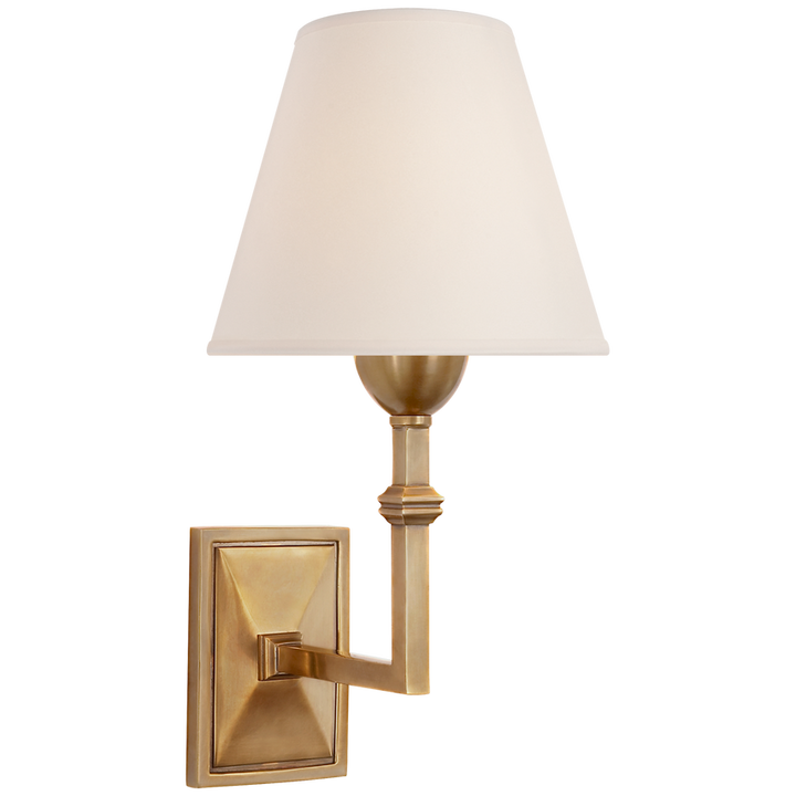 Jally Wall Sconce-Visual Comfort-VISUAL-AH 2305HAB-NP-Wall LightingHand-Rubbed Antique Brass-Natural Paper-6-France and Son