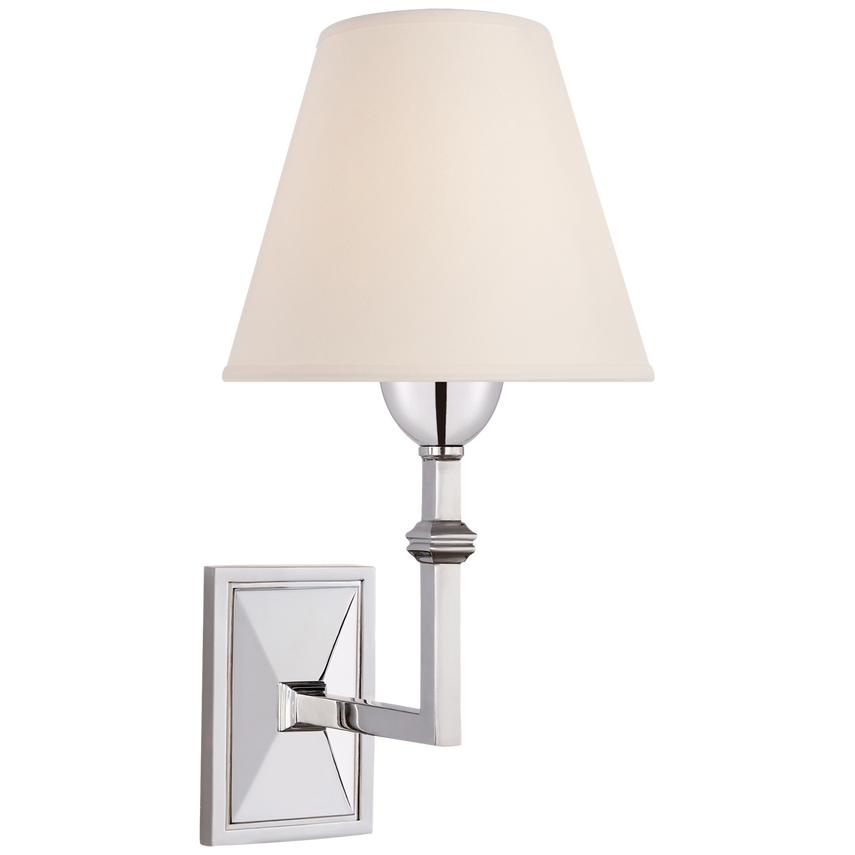 Jally Wall Sconce-Visual Comfort-VISUAL-AH 2305PN-NP-Wall LightingPolished Nickel-Natural Paper-8-France and Son