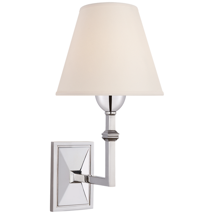 Jally Wall Sconce-Visual Comfort-VISUAL-AH 2305PN-NP-Wall LightingPolished Nickel-Natural Paper-8-France and Son