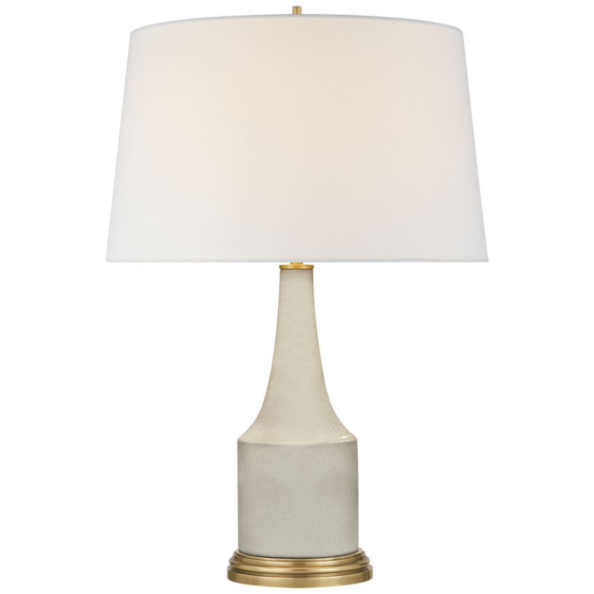 Sawna Table Lamp-Visual Comfort-VISUAL-AH 3082TS-L-Table LampsTea Stain Crackle-Linen-3-France and Son