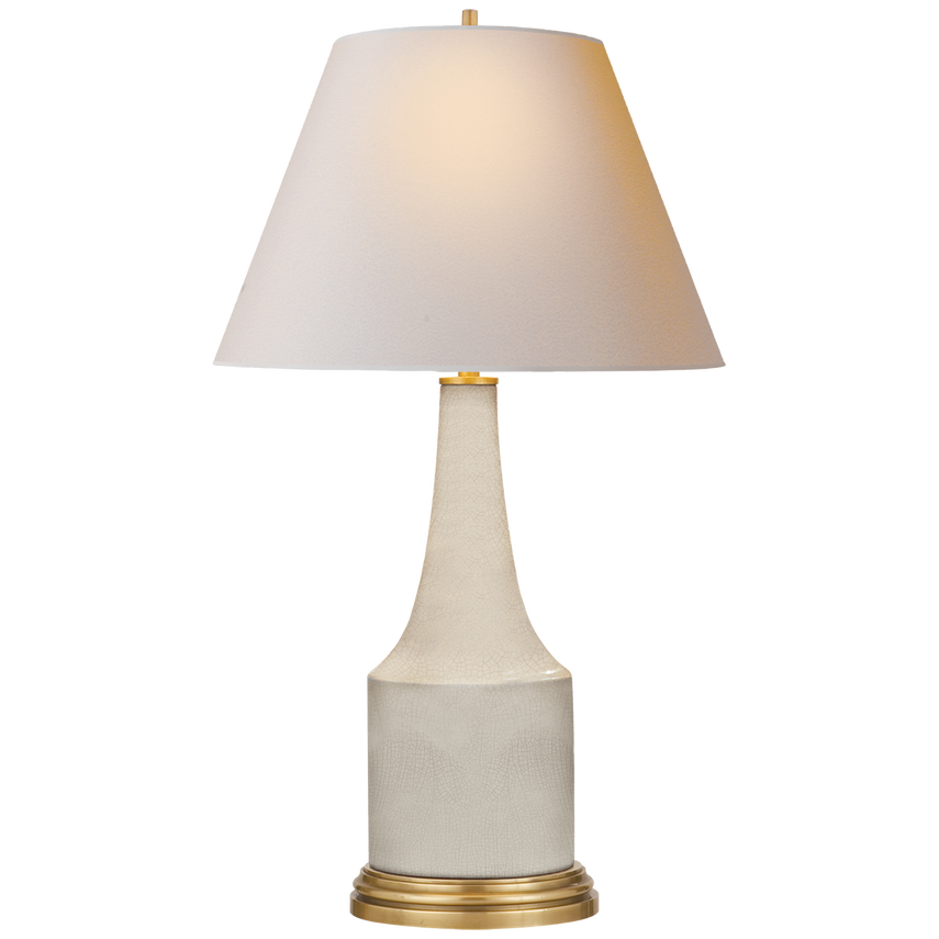 Sawna Table Lamp-Visual Comfort-VISUAL-AH 3082TS-NP-Table LampsTea Stain Crackle-Natural Paper-4-France and Son