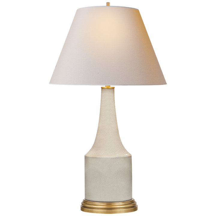 Sawna Table Lamp-Visual Comfort-VISUAL-AH 3082TS-NP-Table LampsTea Stain Crackle-Natural Paper-4-France and Son