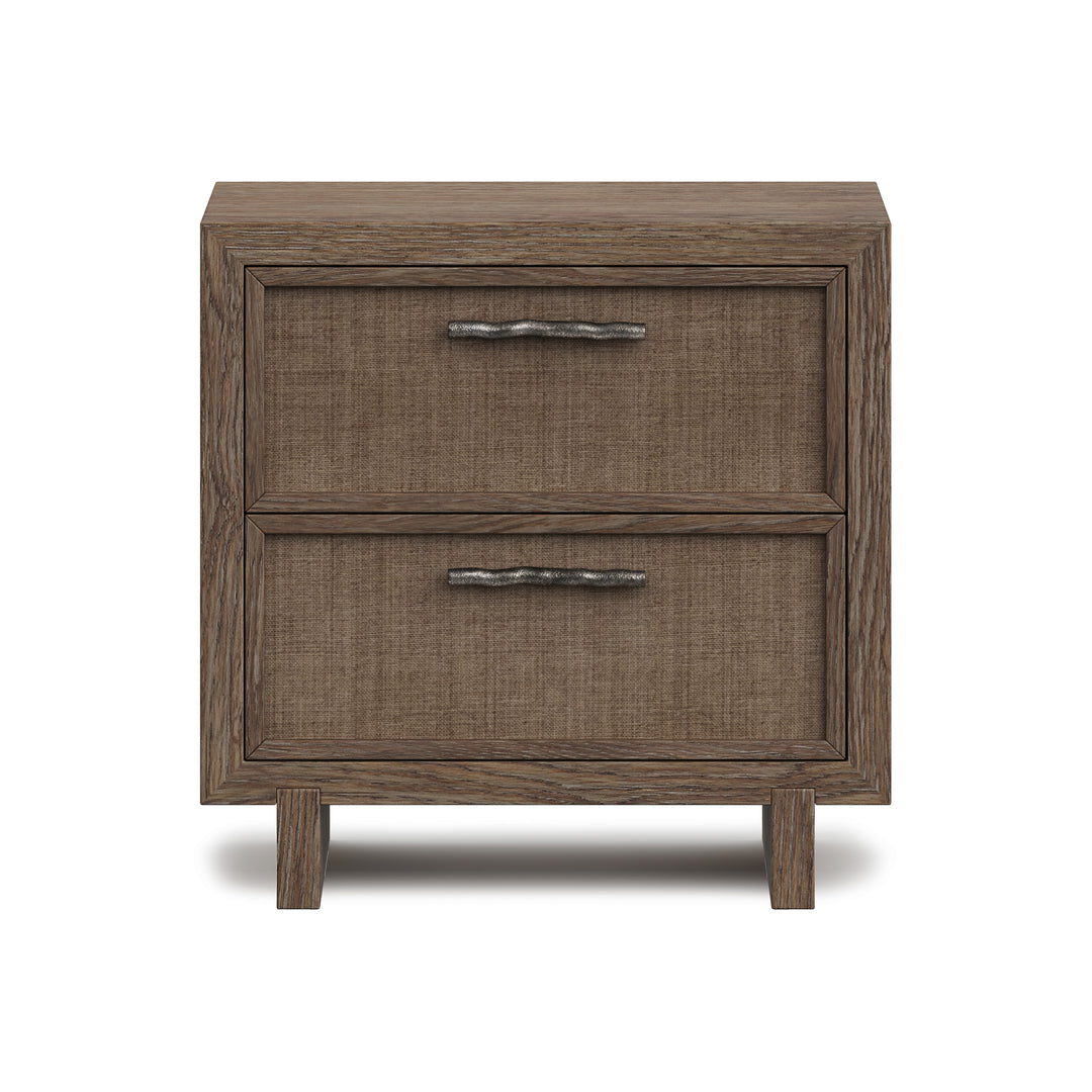 Casa Paros Nightstand with Woven Drawer Front