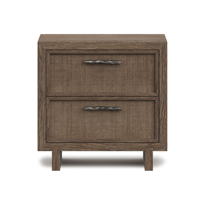 Casa Paros Nightstand with Woven Drawer Front