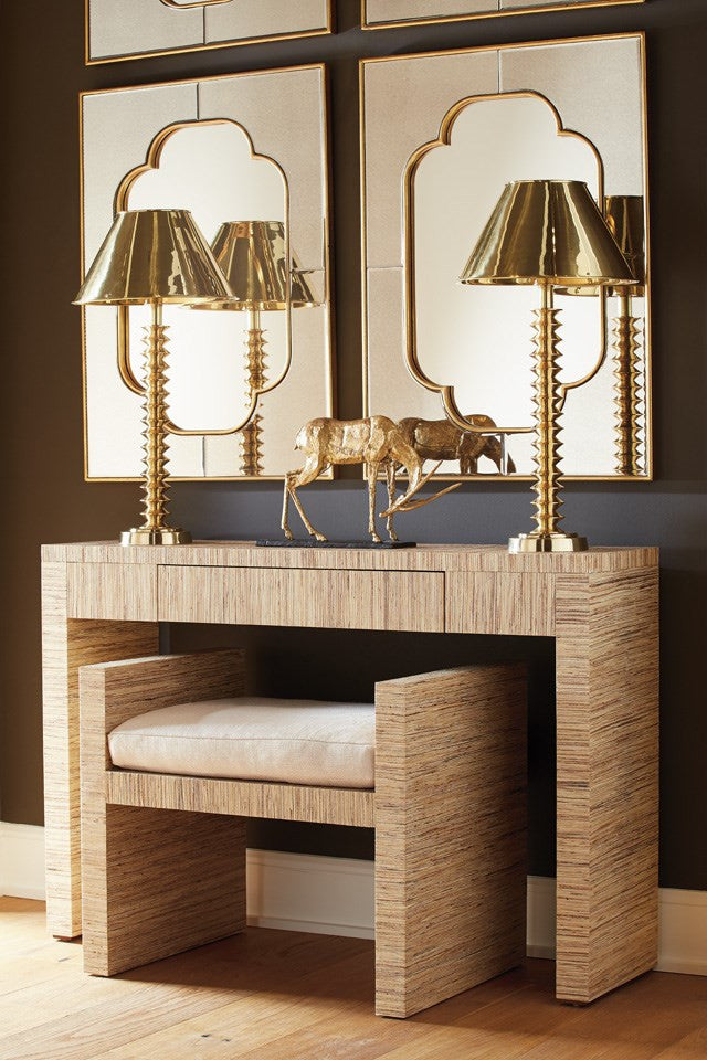 Antelope Straight Horn Statue, Gold Leaf
