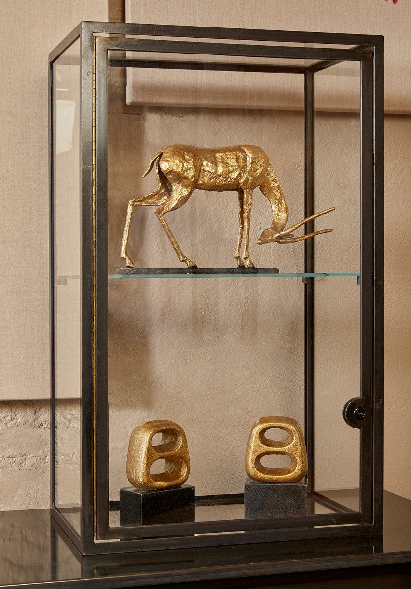 Antelope Straight Horn Statue, Gold Leaf