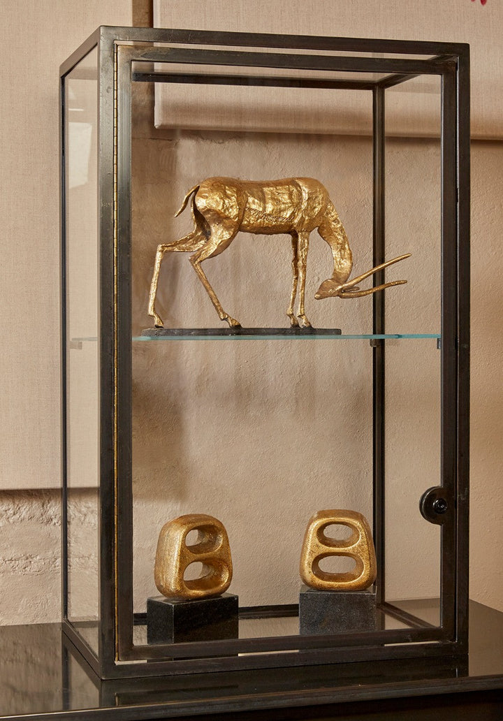 Antelope Straight Horn Statue, Gold Leaf