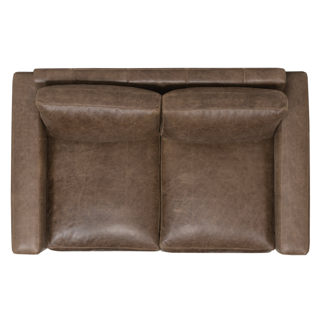 Dawkins Leather Loveseat Sofa