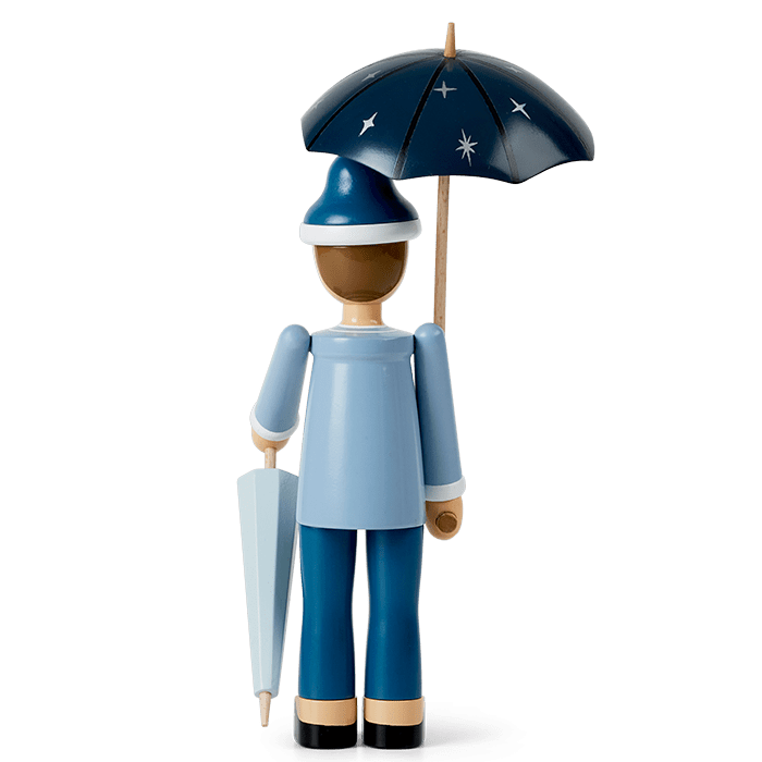 Kay Bojesen Sandman, Blue/Light Blue, H: 8.3"