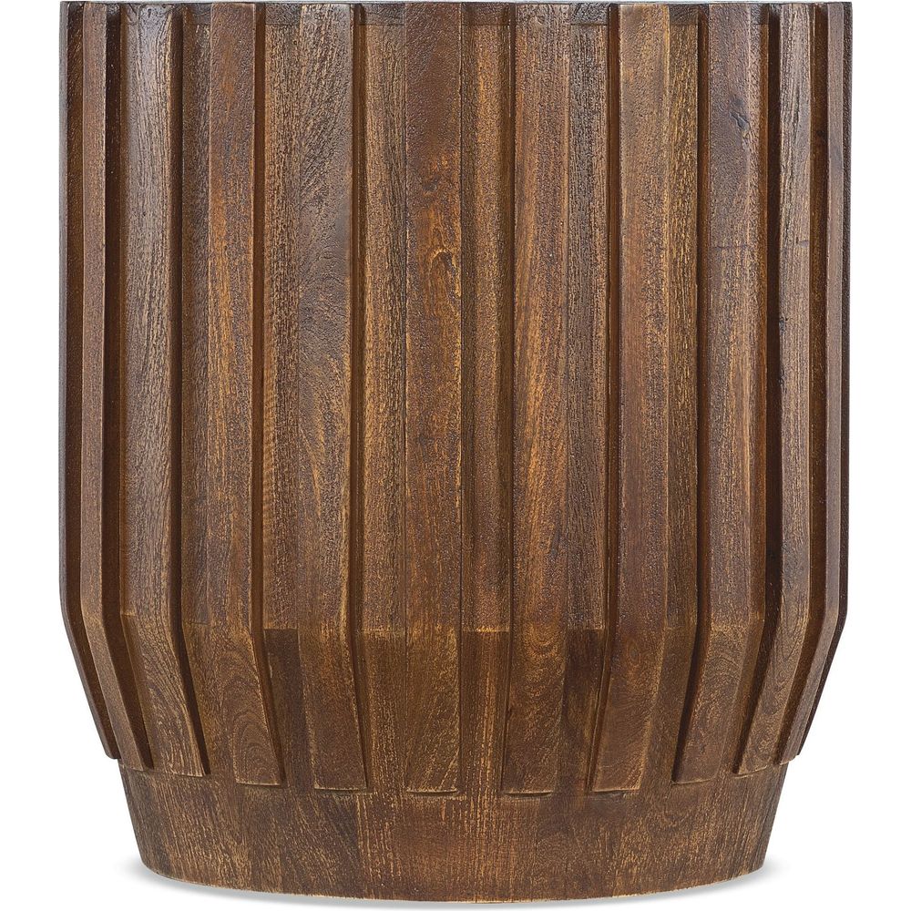 Side Tables Commerce and Market Gears Round End Table - Medium Wood